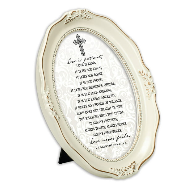 Cottage Garden You are Simply Amazing Distressed Ivory Wavy 5 x 7 Oval Table Top and Wall Photo Frame 